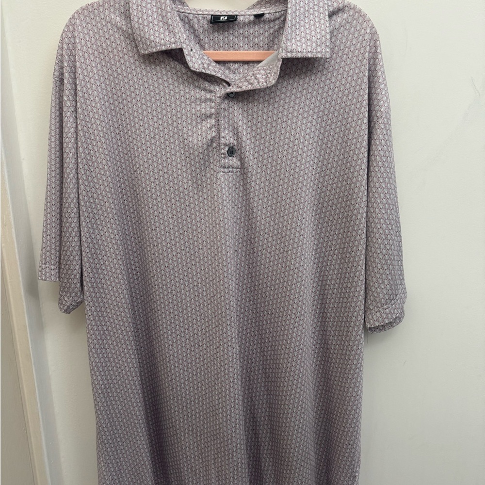Men's Gray FJ Golf Shirt